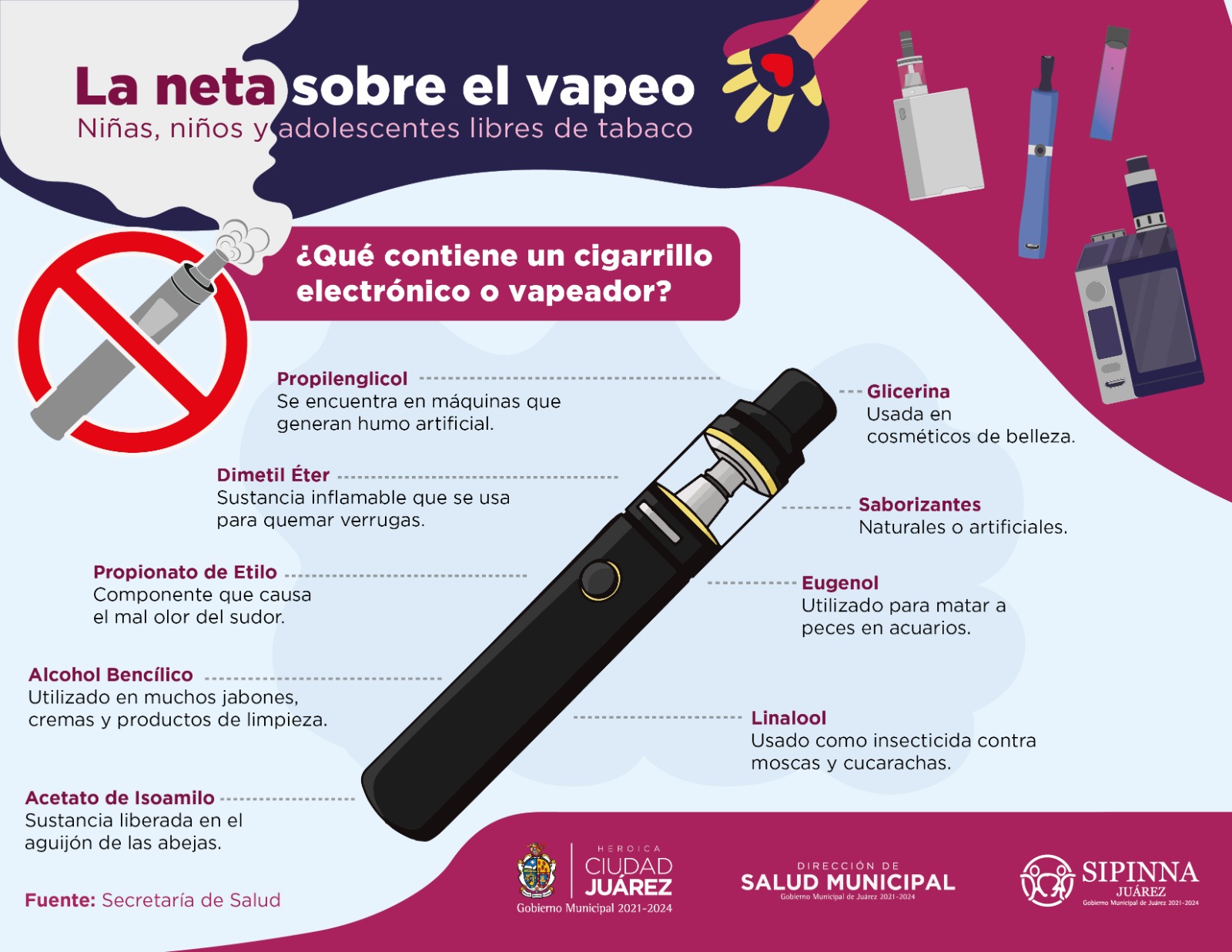Consejos de salud: Los cigarrillos electrónicos no quitan el