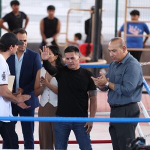 Ortiz Orpinel destaca participación ciudadana en entrega del multideportivo «De las Calles al Ring» en colonia Juanita Luna