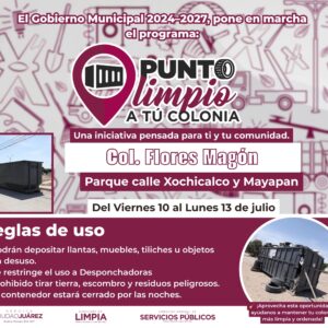 Acercan programa Punto Limpio a Praderas del Sol, Las Almeras y Flores Magón