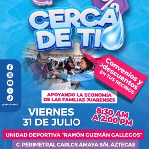 Llevará JMAS servicios y descuentos a la colonia Aztecas con programa “Cerca de ti”.