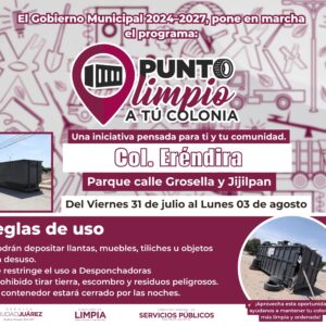 Invita Municipio a aprovechar los Puntos Limpios este fin de semana