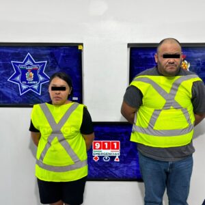 Agentes municipales detuvieron a pareja en posesion de un arma de fuego