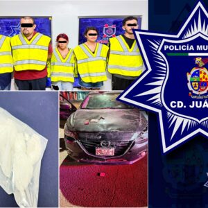 Denuncia ciudadana lleva a la detención de cinco personas en posesión de más de cien gramos de cristal