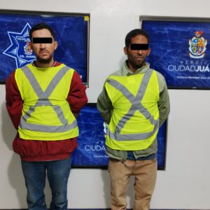 Detienen a dos sujetos por el delito de robo de cableado